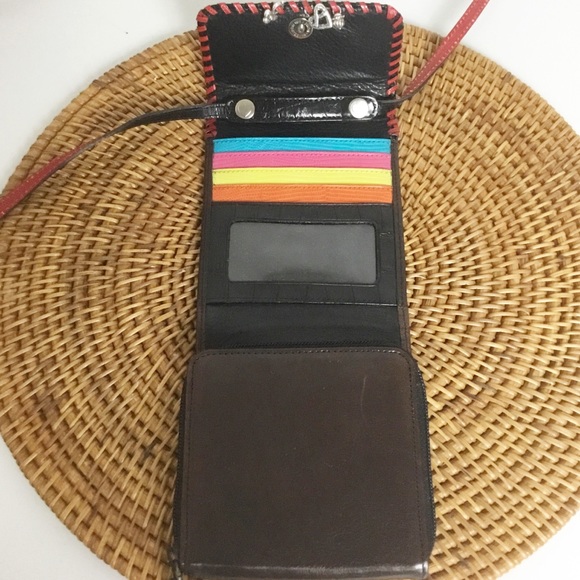 Brighton Leather Brown Bag Purse Crossbody - Picture 3 of 8